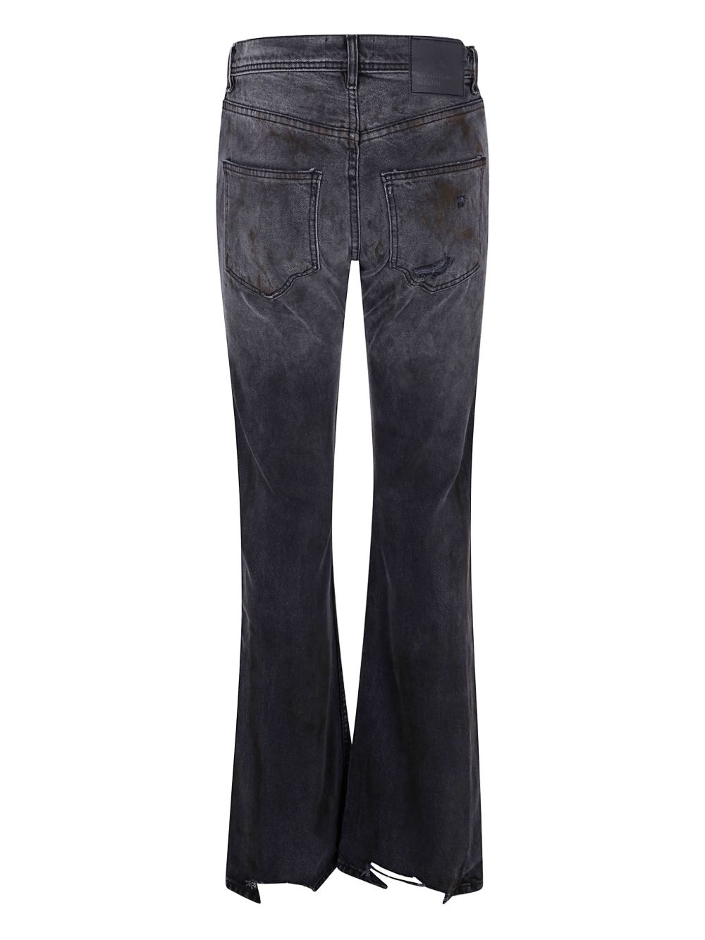 distressed flared jeans - 2