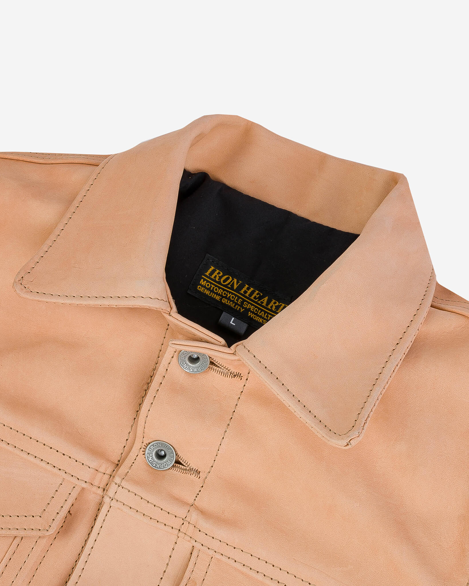 IHSB-EXT-NAT Iron Heart x Simmons Bilt Natural Horsehide Type III Jacket - The Extractor - 6