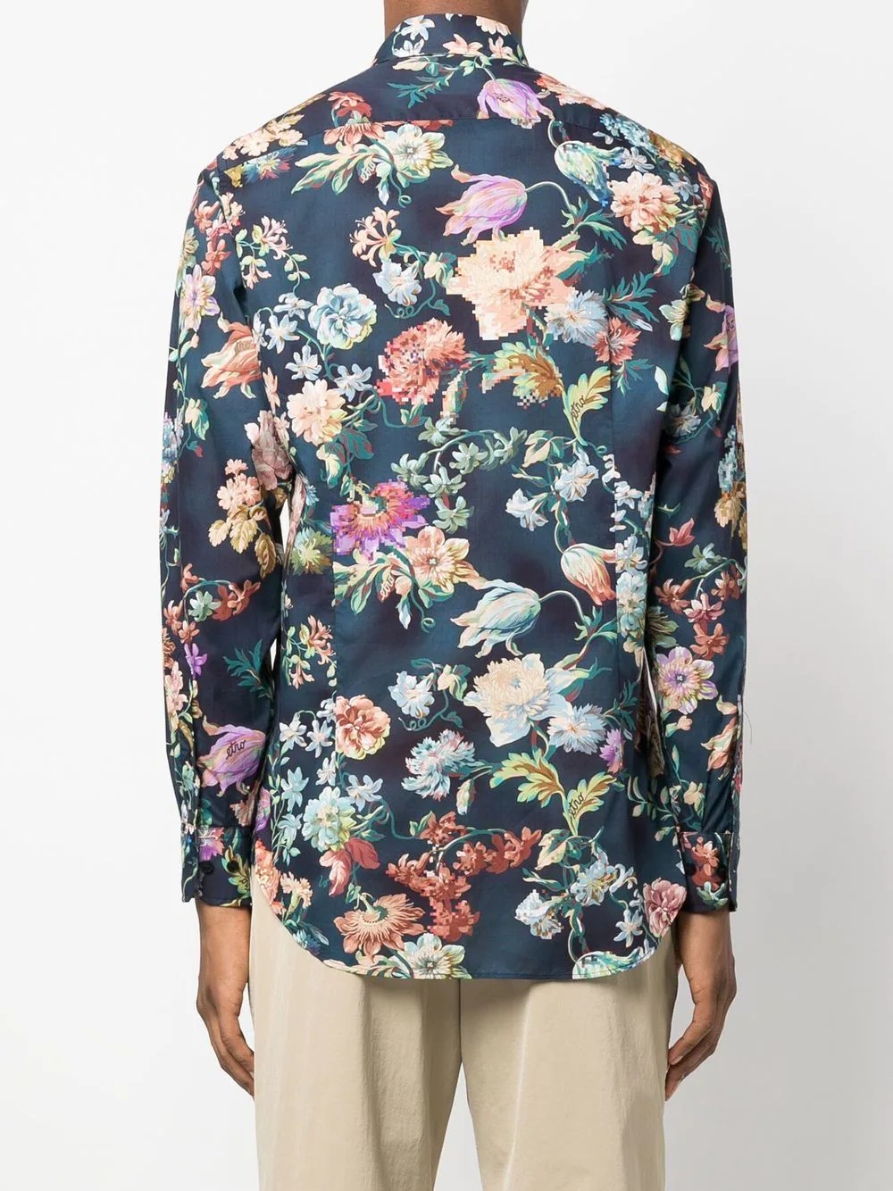 floral-print cotton shirt - 4