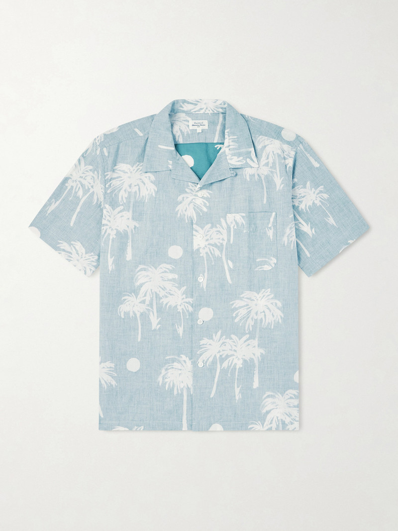 New Palmito Convertible-Collar Printed Cotton Shirt 1