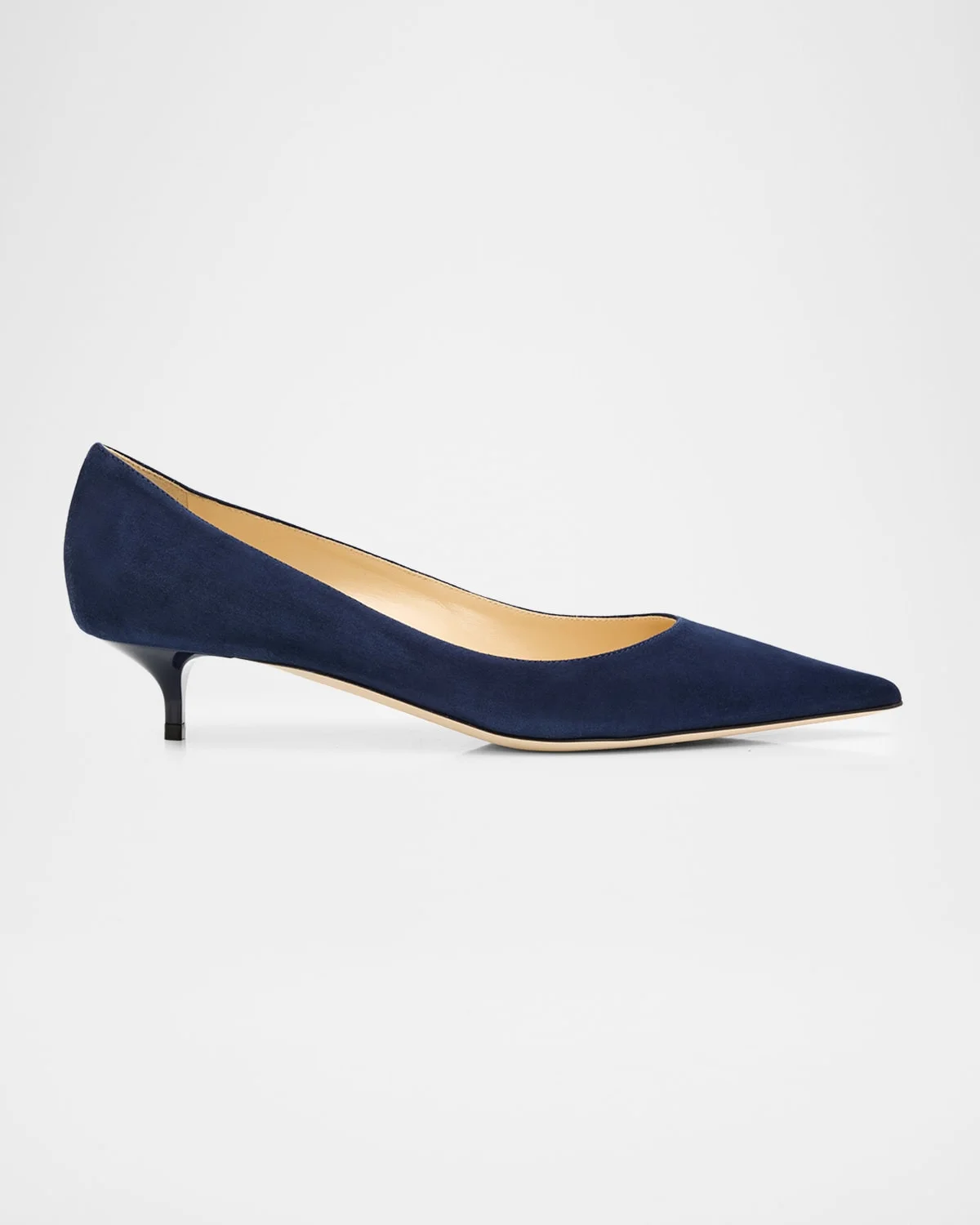 Amelia Suede Kitten-Heel Pumps - 1
