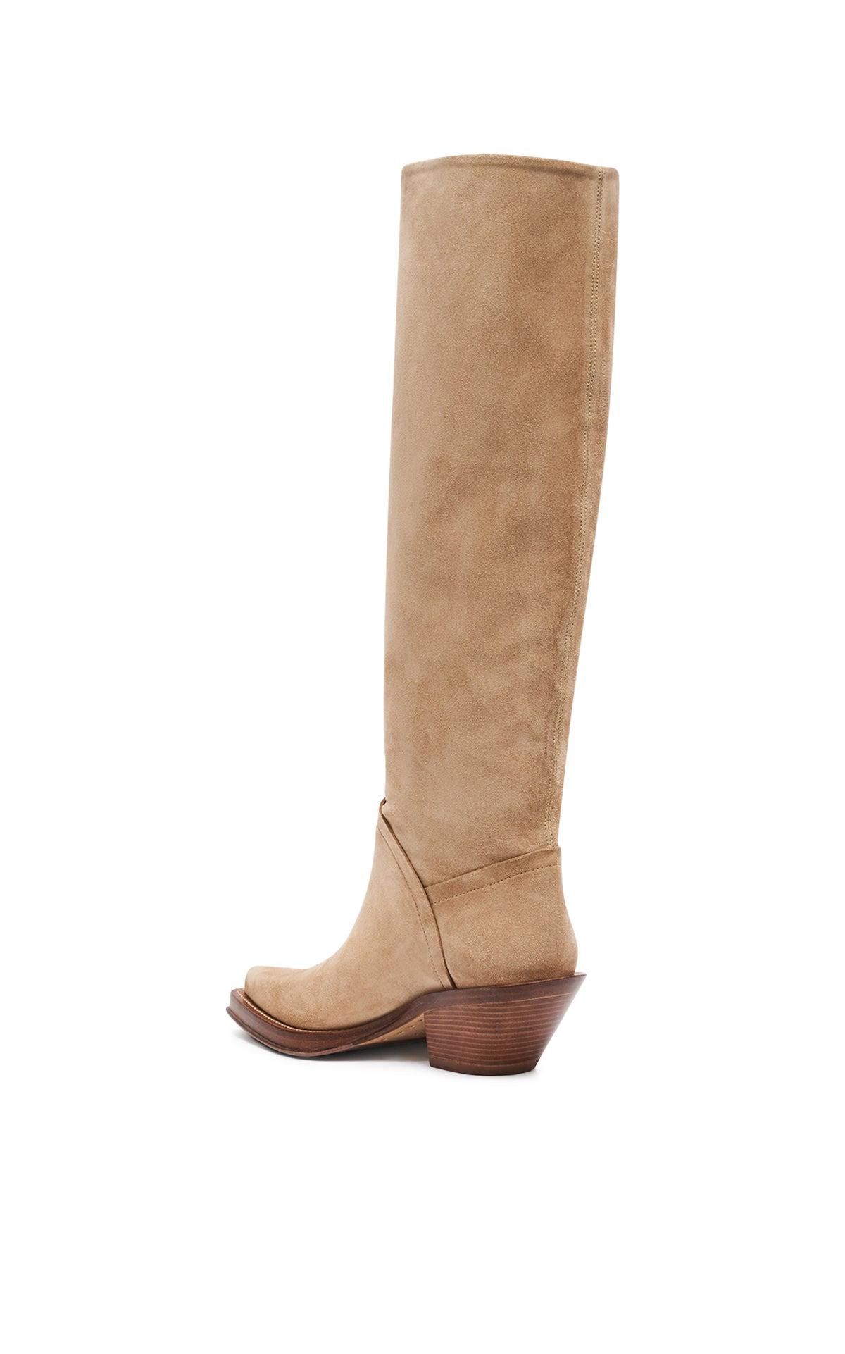 Camero Knee-High Cowboy Boot in Sand Suede - 3