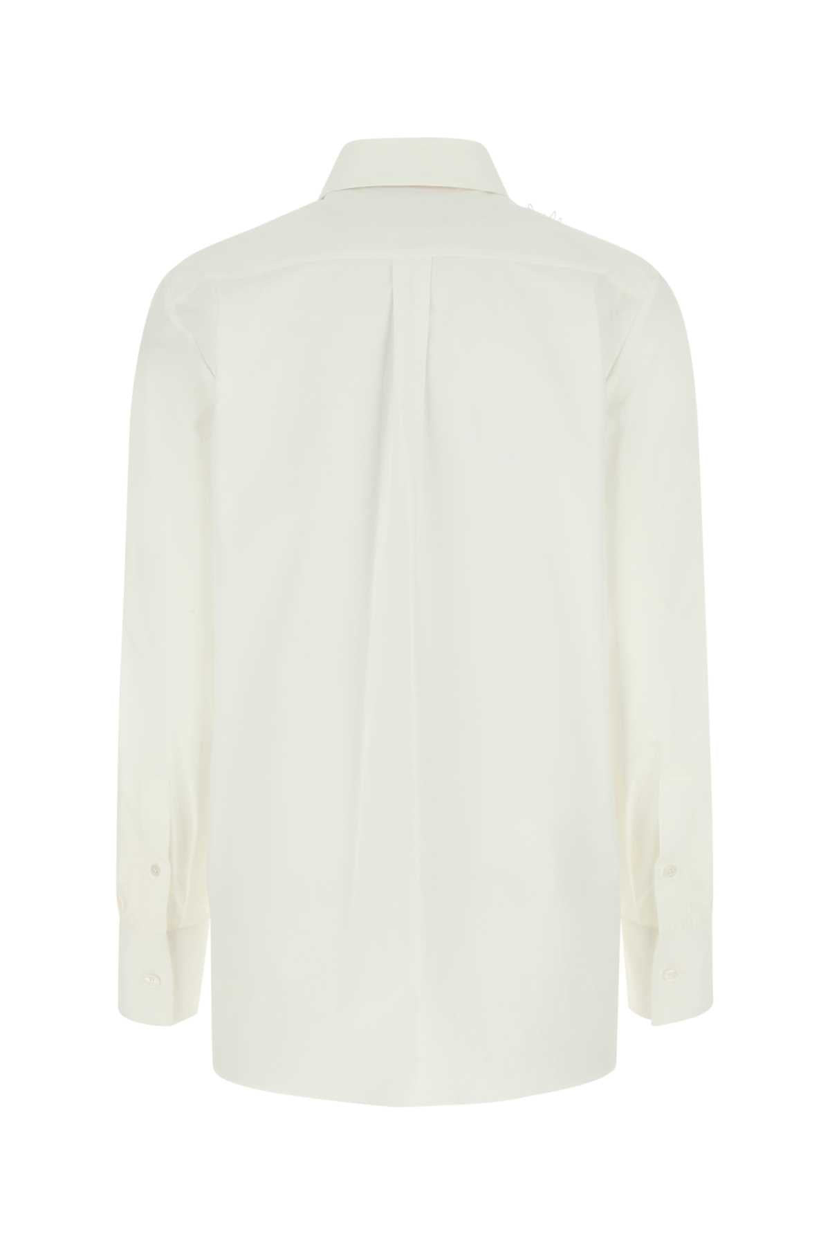Valentino Garavani Women White Poplin Shirt - 2