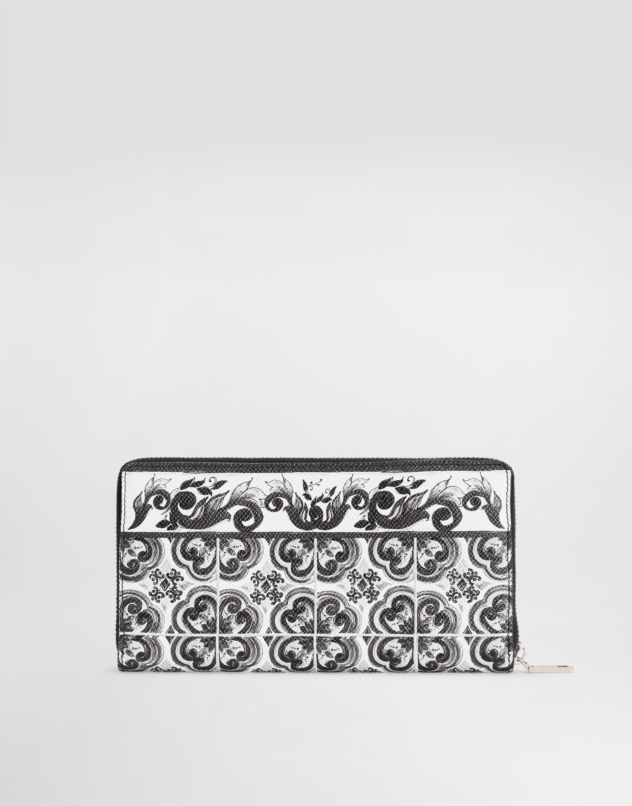 Majolica-print calfskin wallet - 3