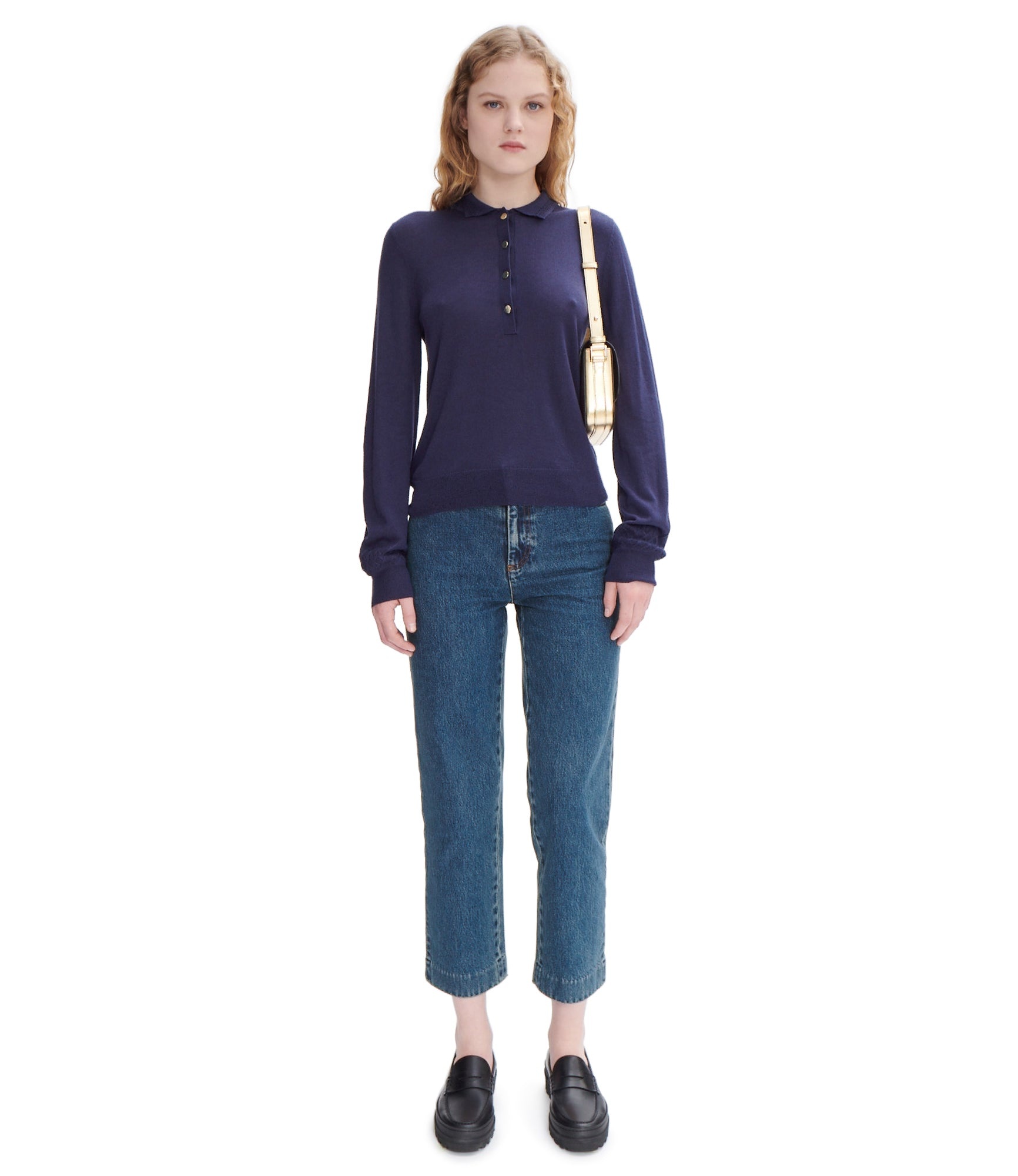 Auriane Silk Blend Polo Sweater