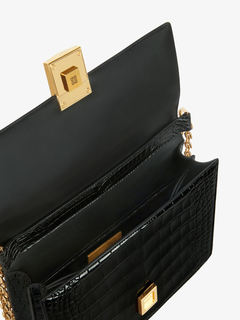 MEDIUM 4G BAG IN ALLIGATOR WITH CHAIN 6