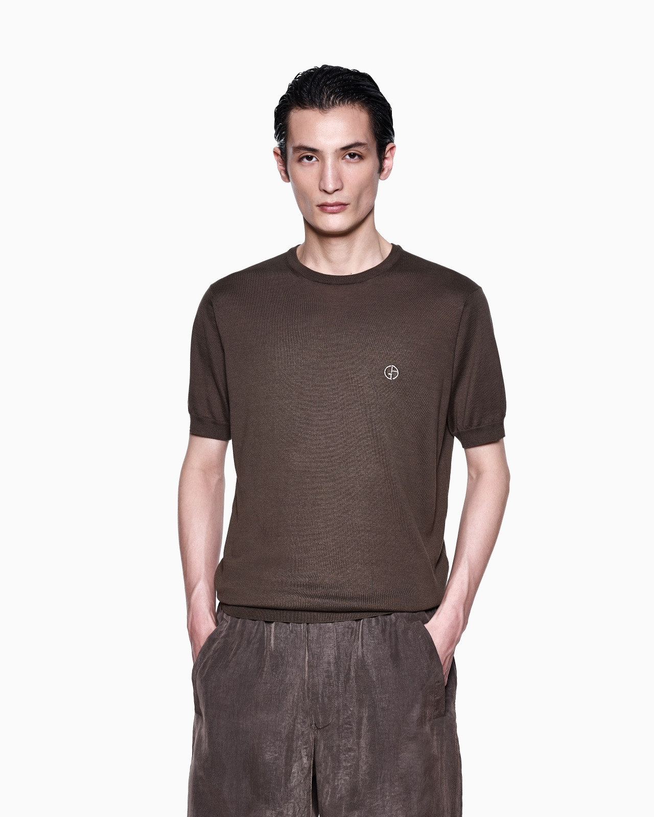 SHORT-SLEEVED SILK-COTTON JUMPER - 4