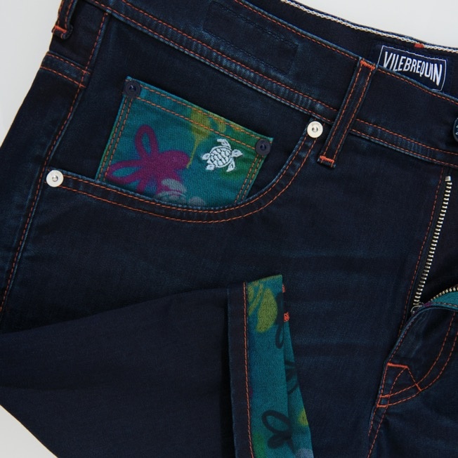 Men denim Bermuda Shorts printed 1988 Turtles Graffiti - 8