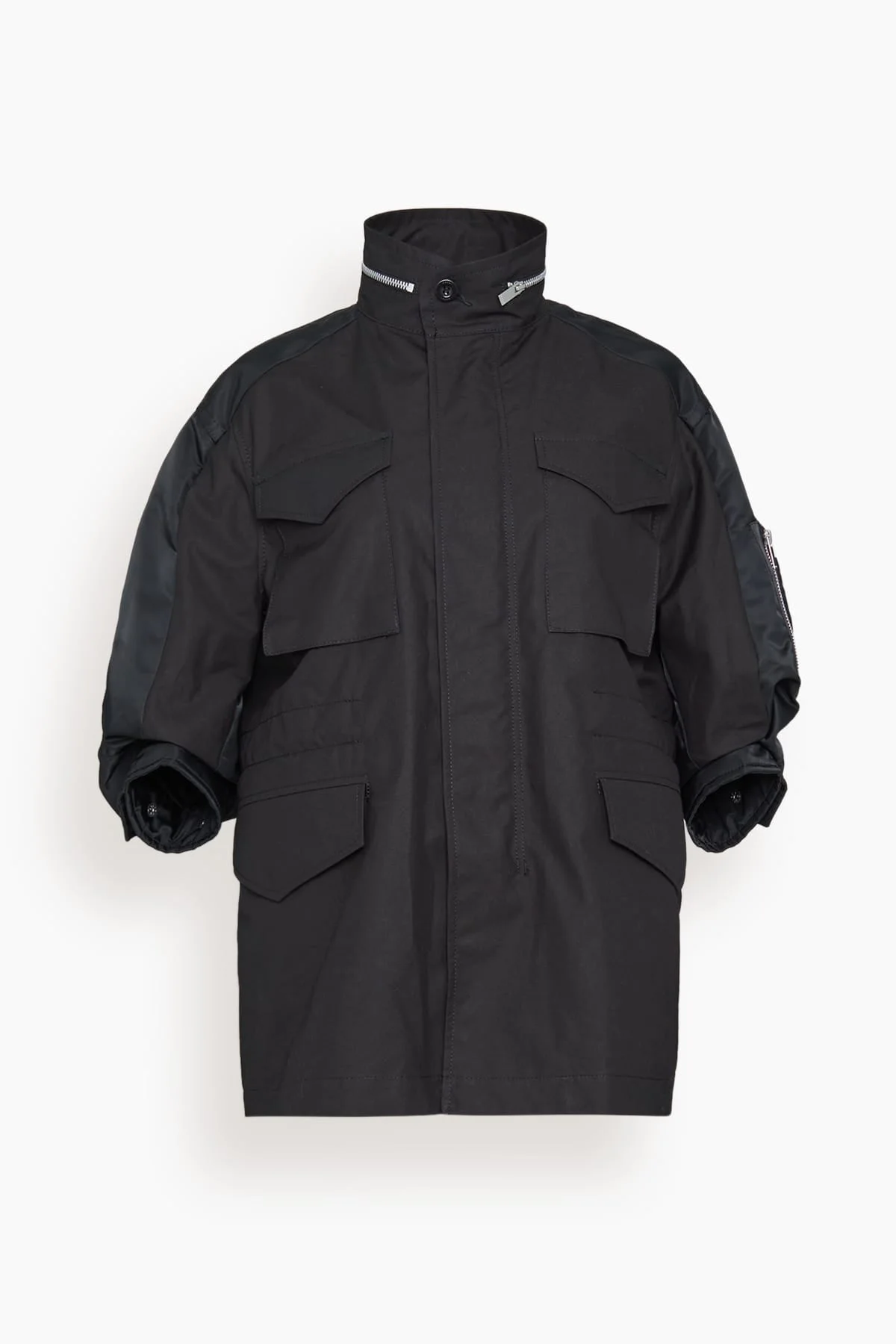 Cotton Weather Jacket in Black - 1