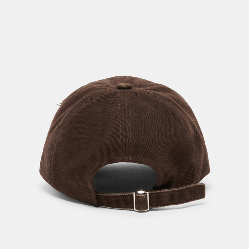 DISTRESSED BASEBALL CAP DARK BROWN 5