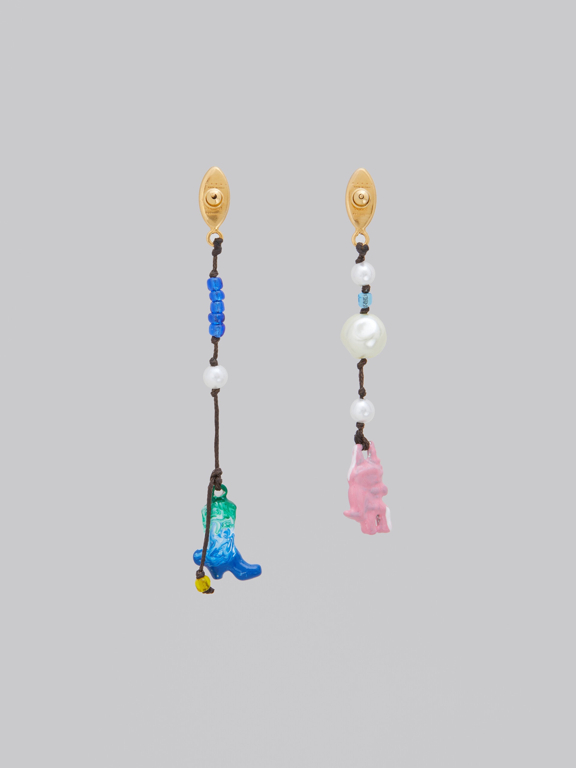 MARNI X NO VACANCY INN - EARRINGS WITH PINK RED AND BLUE PENDANTS - 3