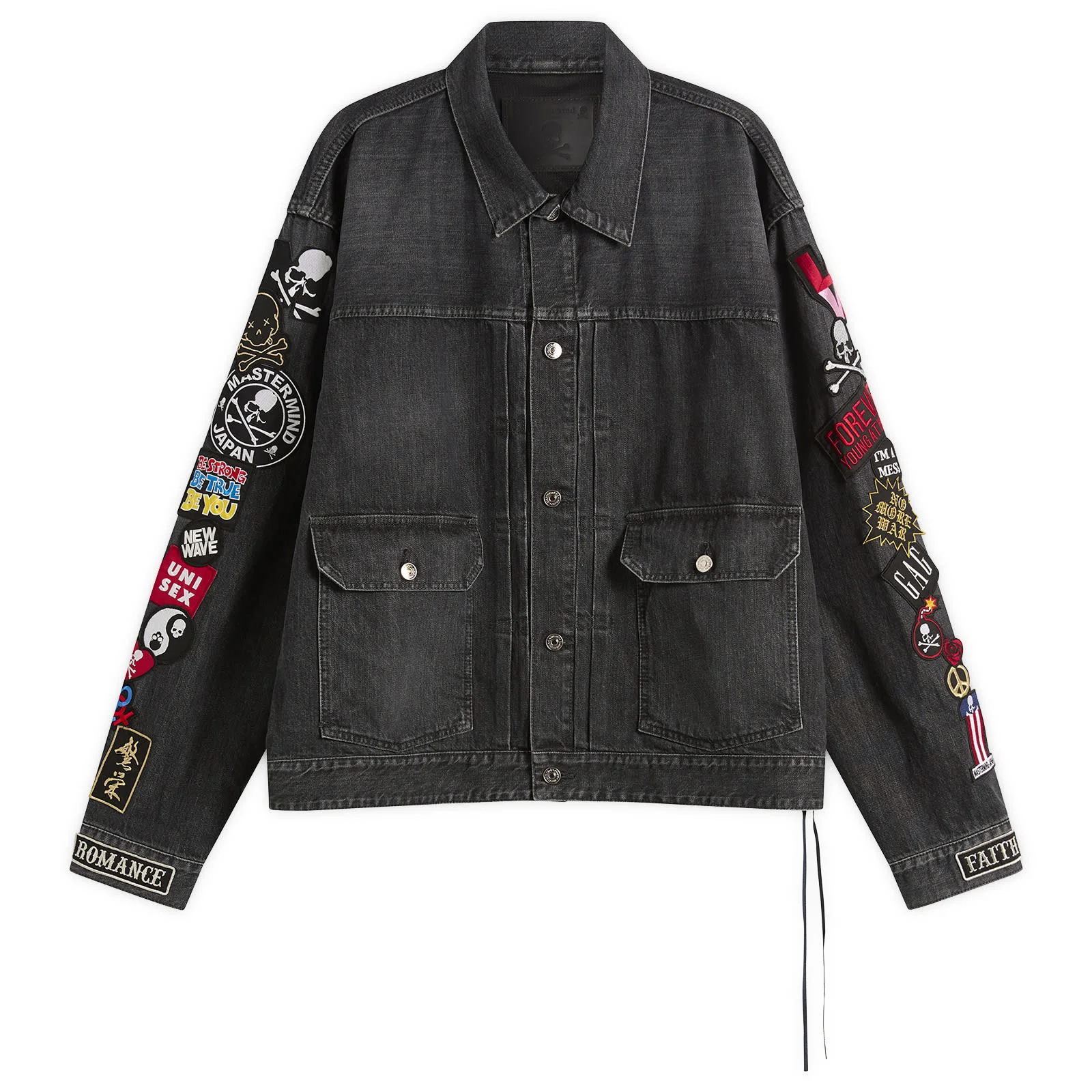 MASTERMIND WORLD Patched Denim Jacket - 1