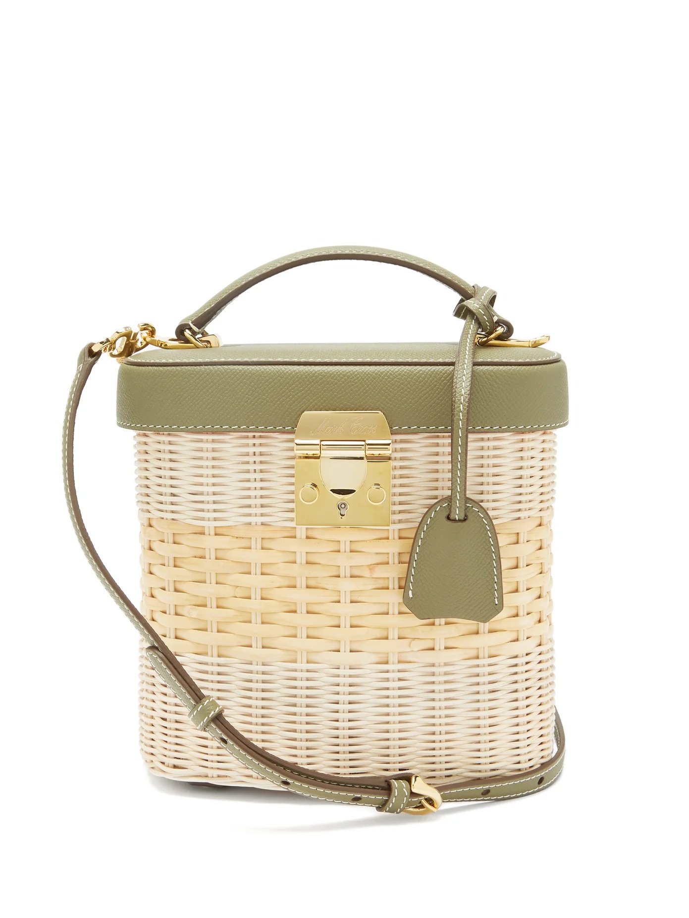 Benchley leather and rattan bag - 1