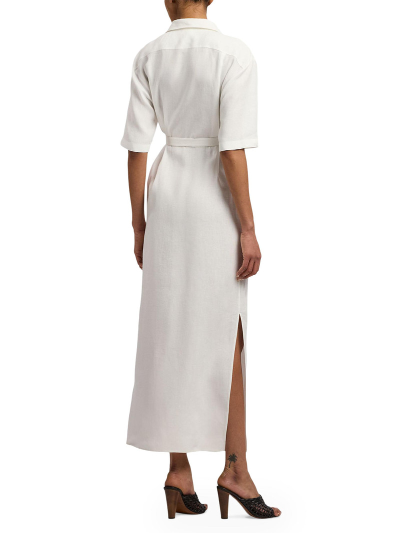 Women's Carol Linen Day Maxi Shirtdress - Cream 5
