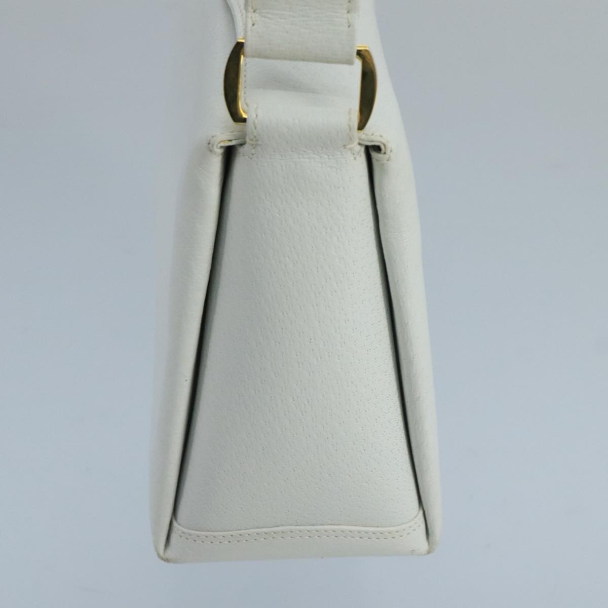 GUCCI Hand Bag Leather White Gold - 4