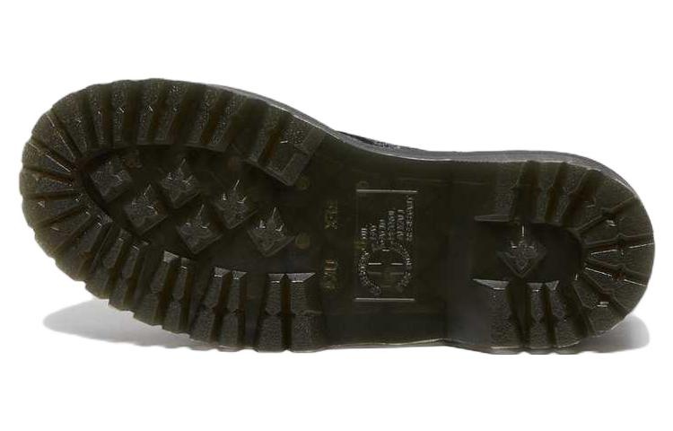 Dr. Martens 1461 Faux Fur-Lined Metallic Leather Platform Shoes 'Black' 27957012 - 6