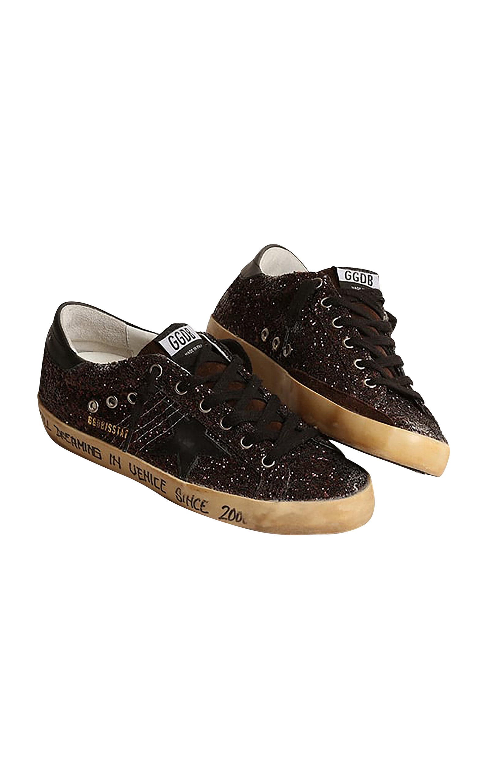 Super-Star Glittered Suede Sneakers black - 4