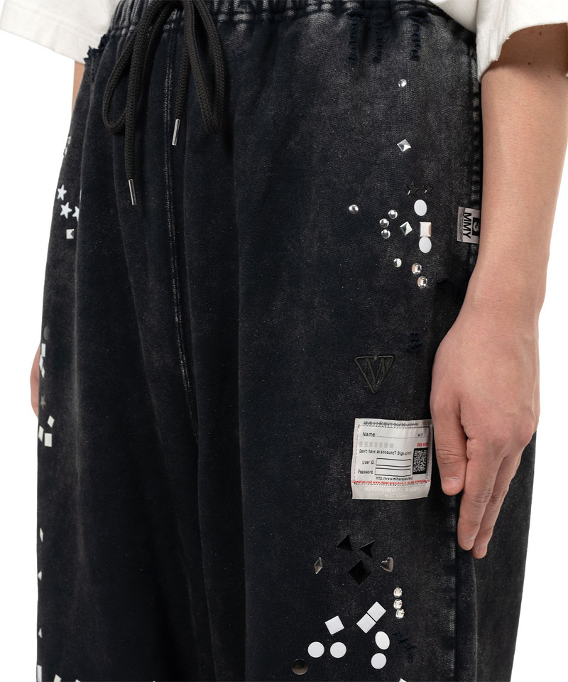 Embellished Bleached Sweat Pants 7