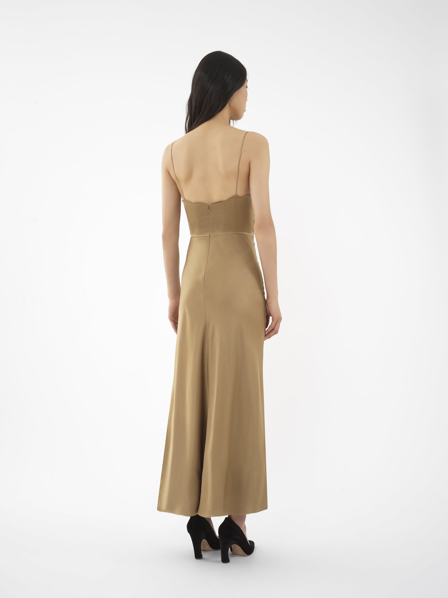 SLEEVELESS LONG FLARED DRESS - 5