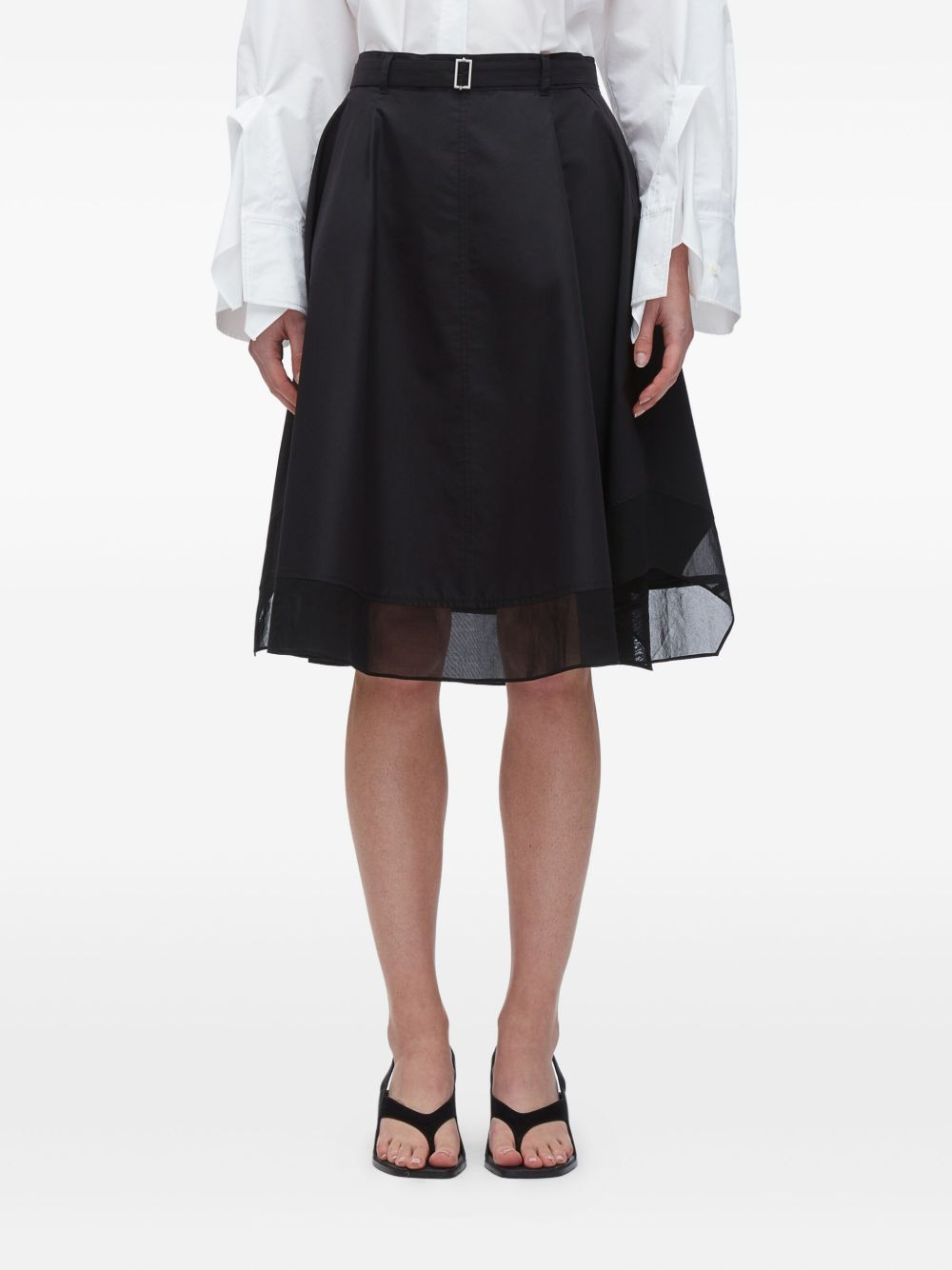 belted layered skirt - 4