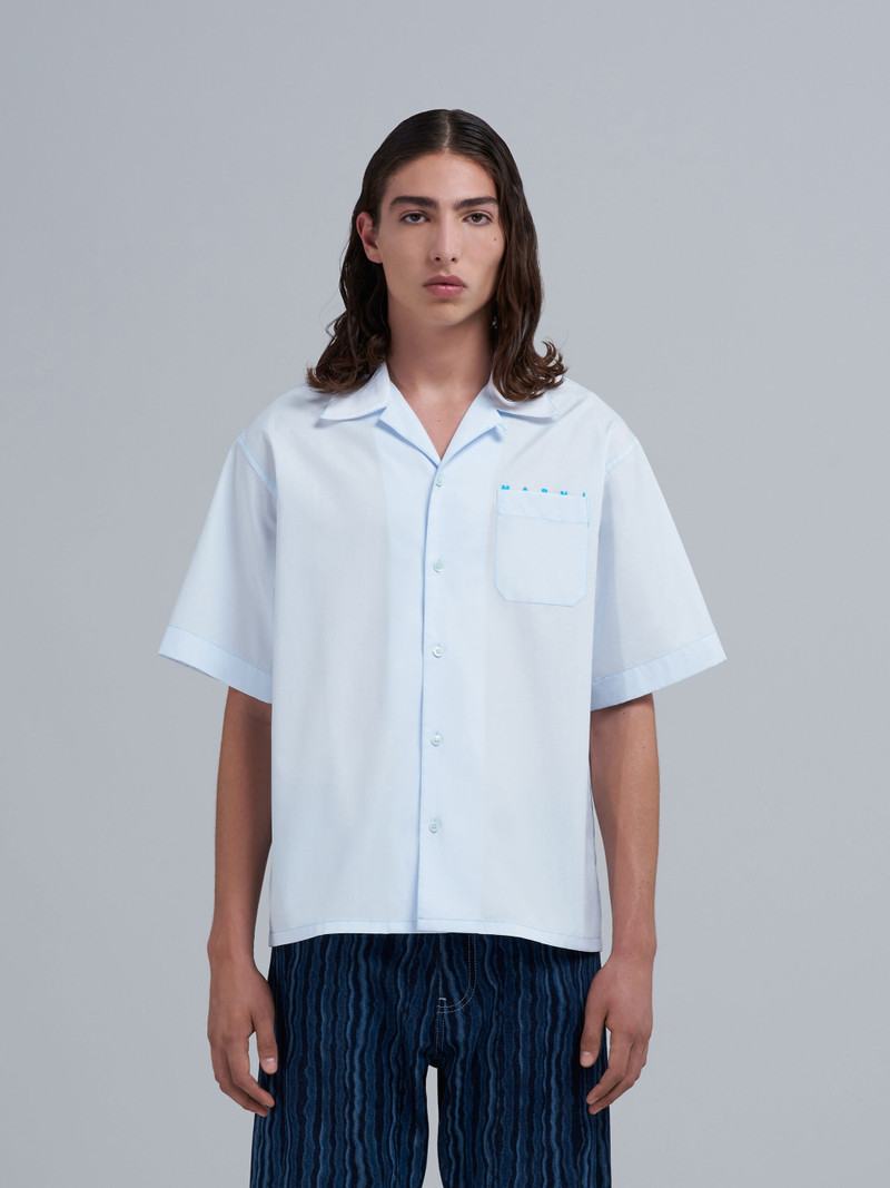 Marni LOGO PRINT POPLIN BOWLING SHIRT outlook
