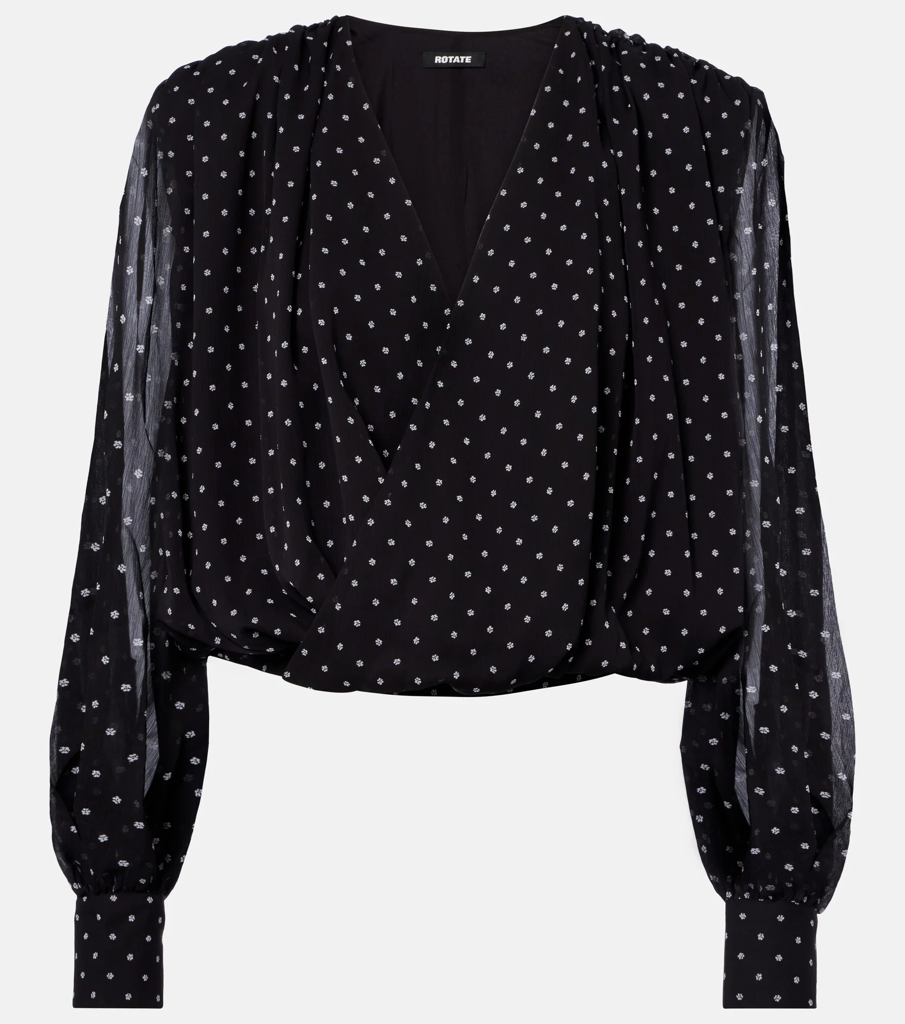 Floral ruched blouse - 1