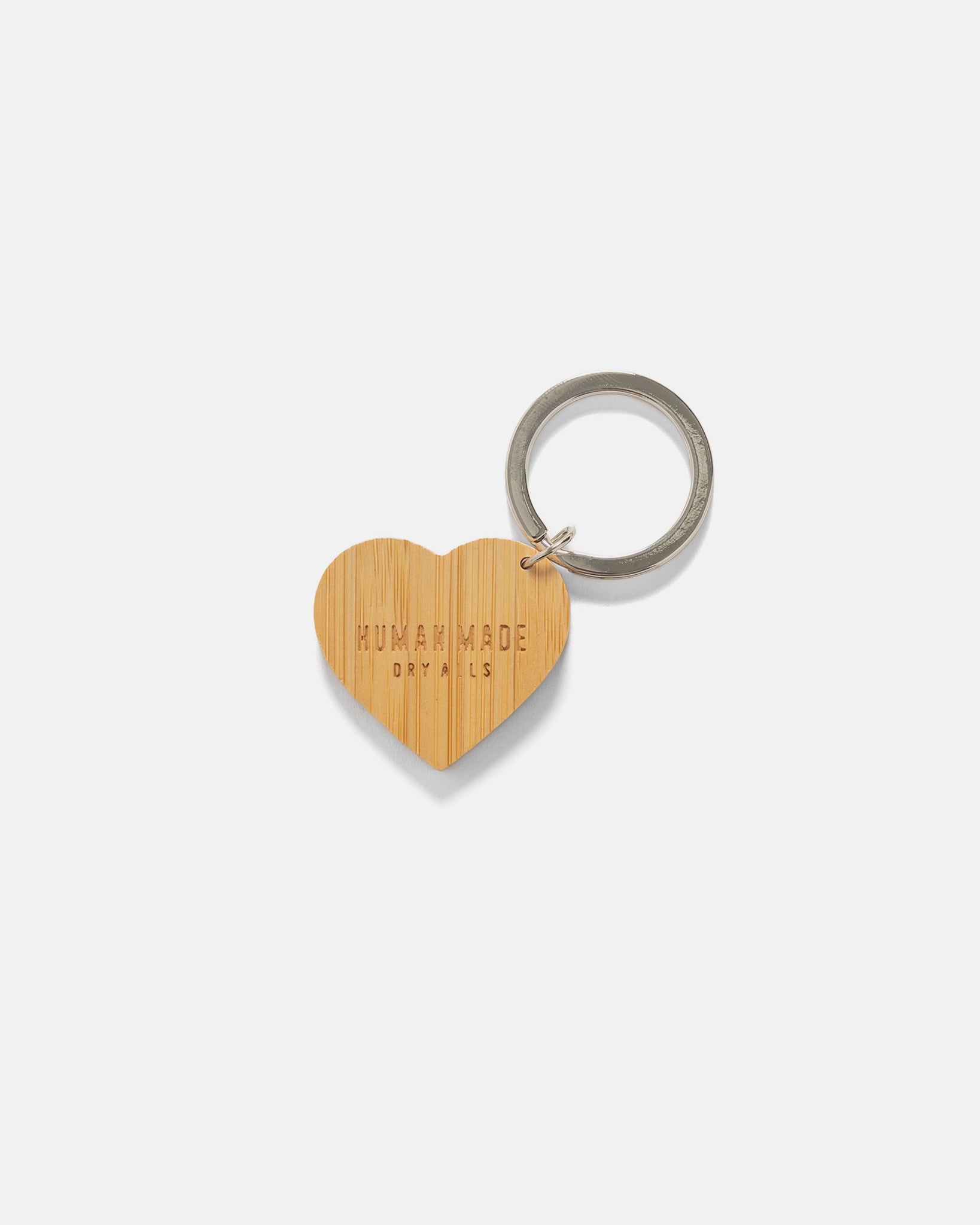 Heart Bamboo Key Ring Beige - 2