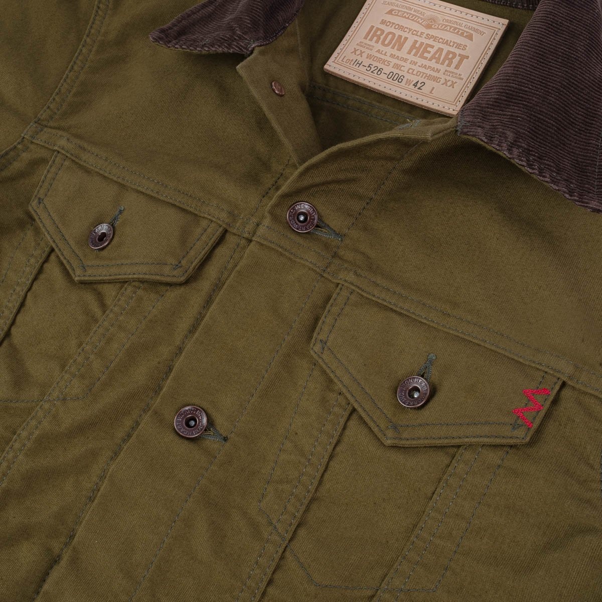 IH-526-ODG 12oz Whipcord Modified Type III Jacket - Olive Drab Green - 10
