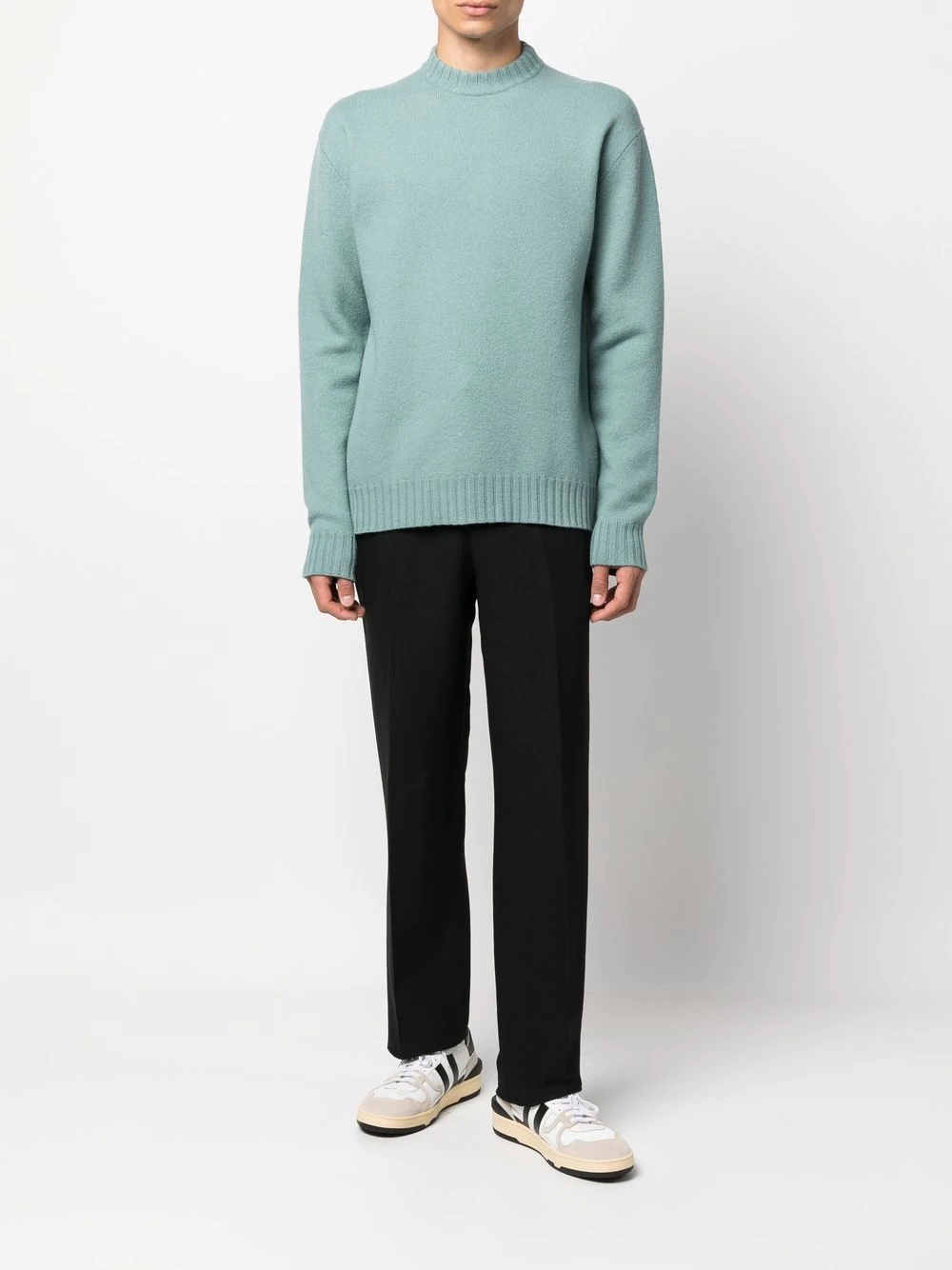 mock-neck wool jumper - 2