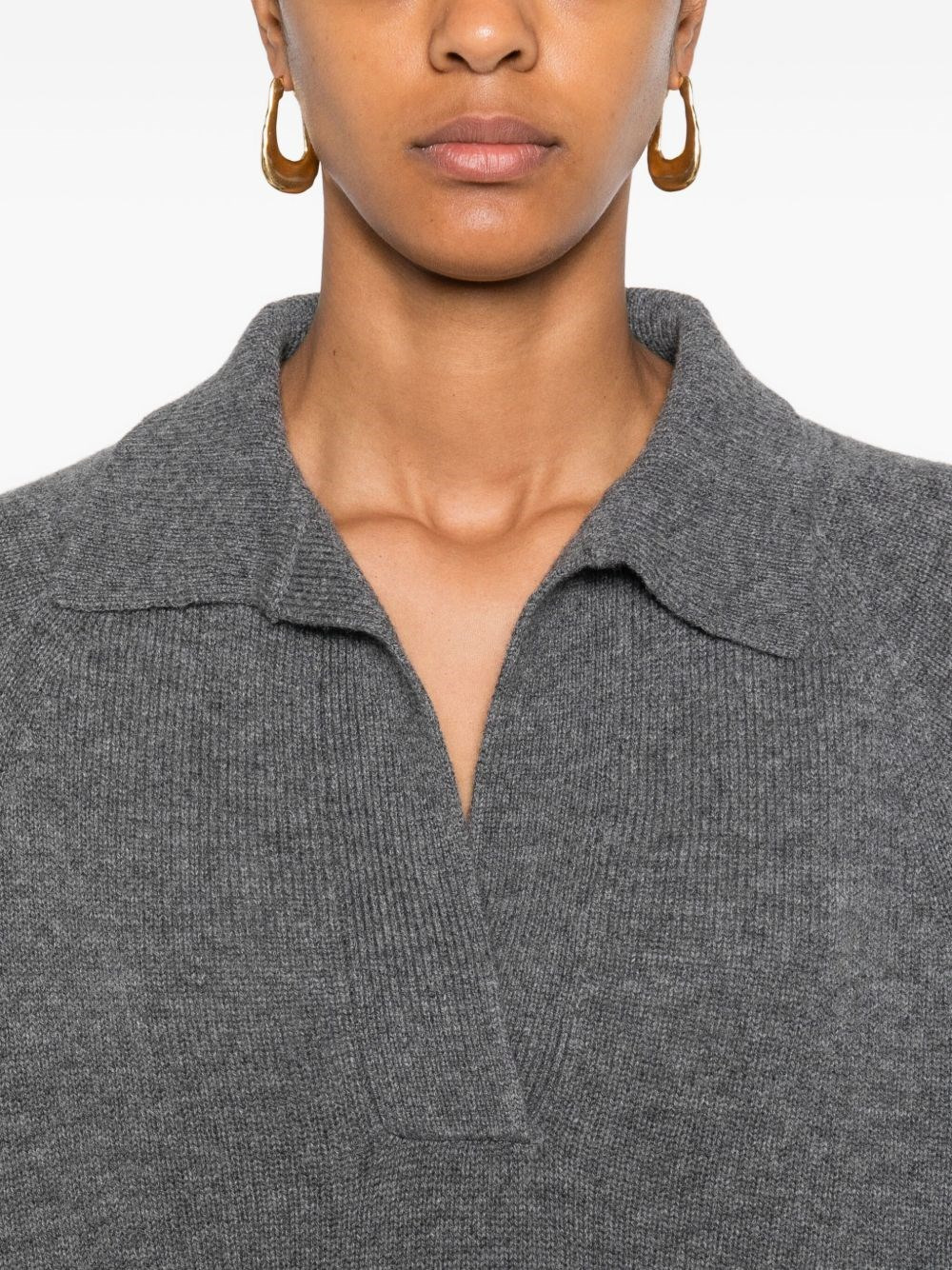 Wool oversized polo shirt - 3