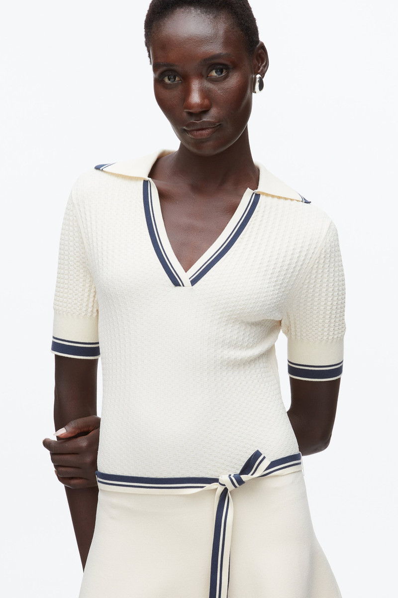 Textured Rib Polo Midi Dress 5