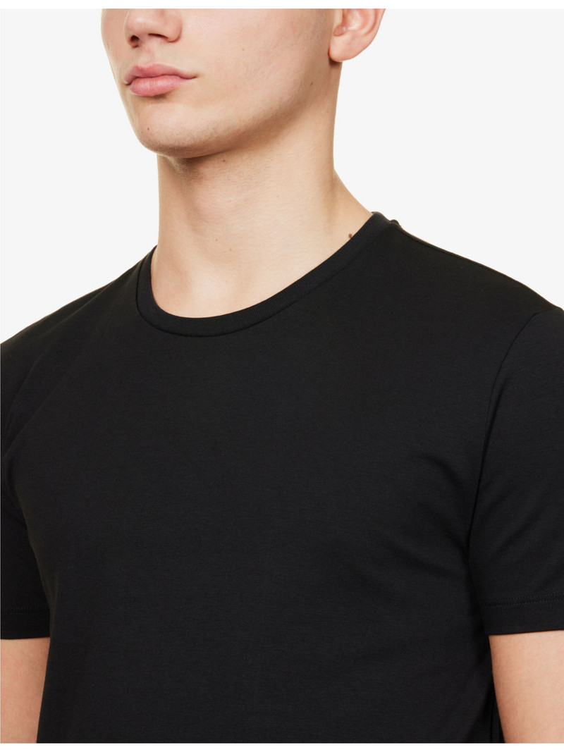 Regular-fit crewneck stretch-cotton T-shirt 5
