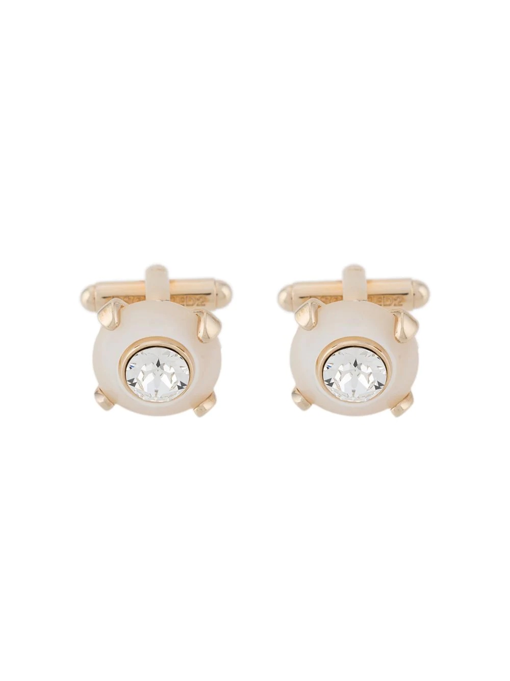 crystal embellished cufflinks - 1