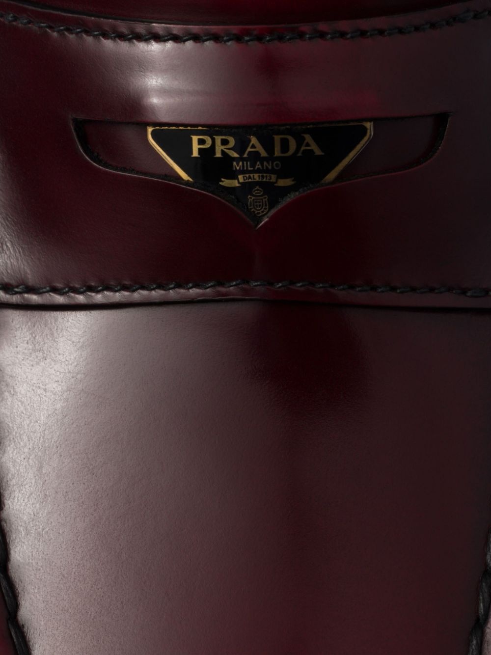 brushed-leather loafers - 5
