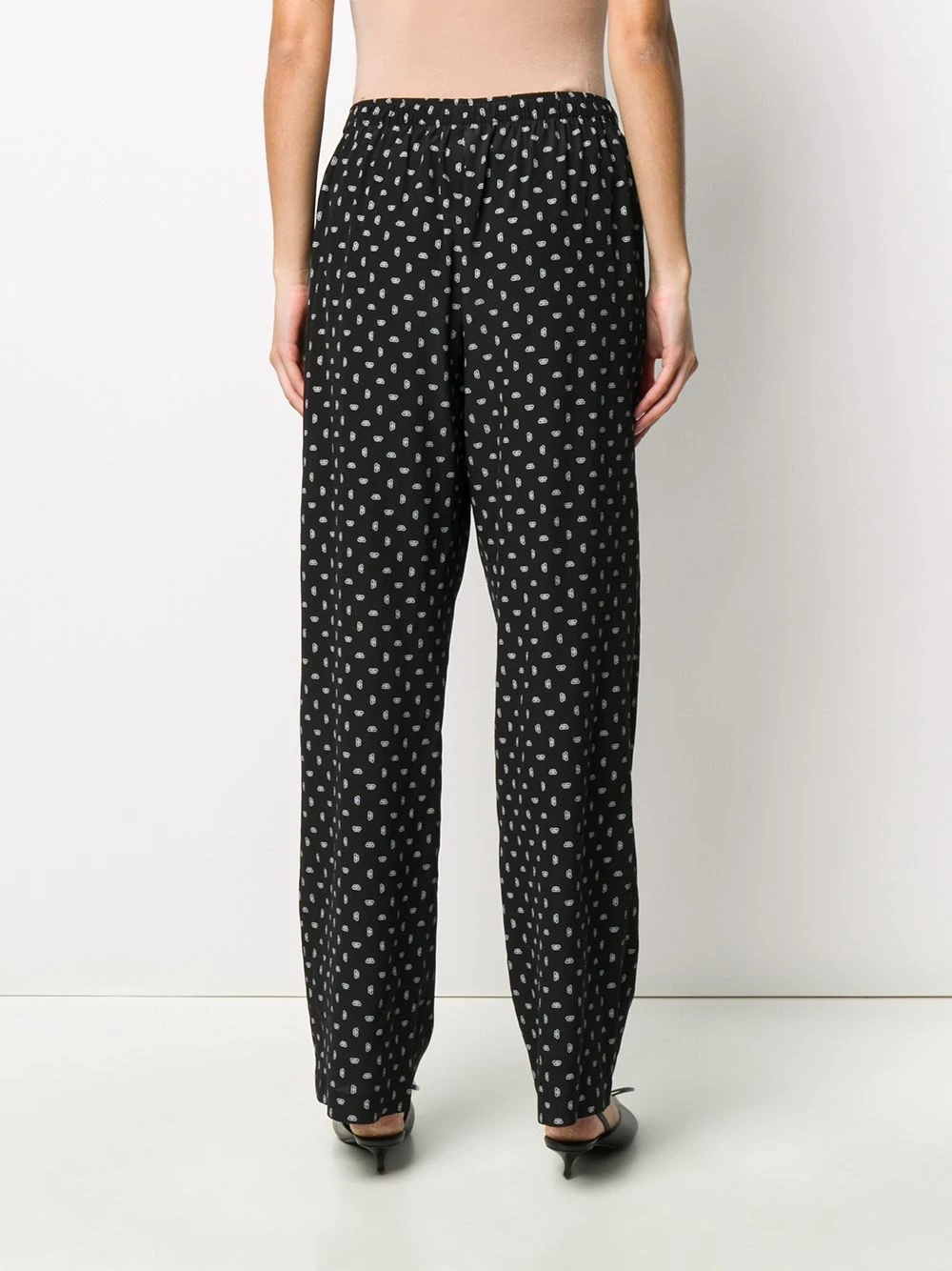 BB logo wide leg trousers - 4