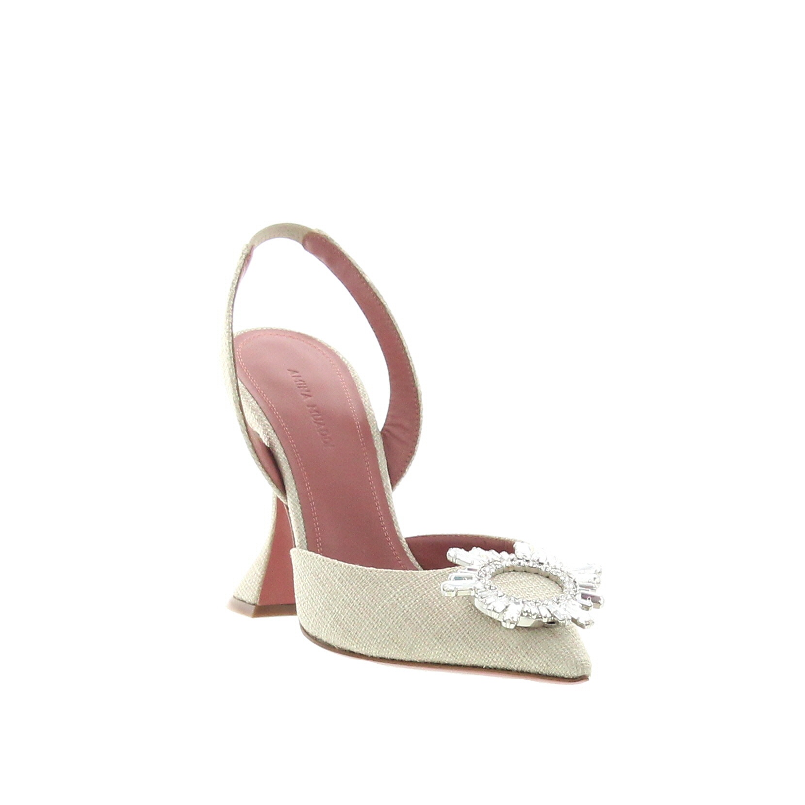 Amina Muaddi – Begum Canvas Beige - 2
