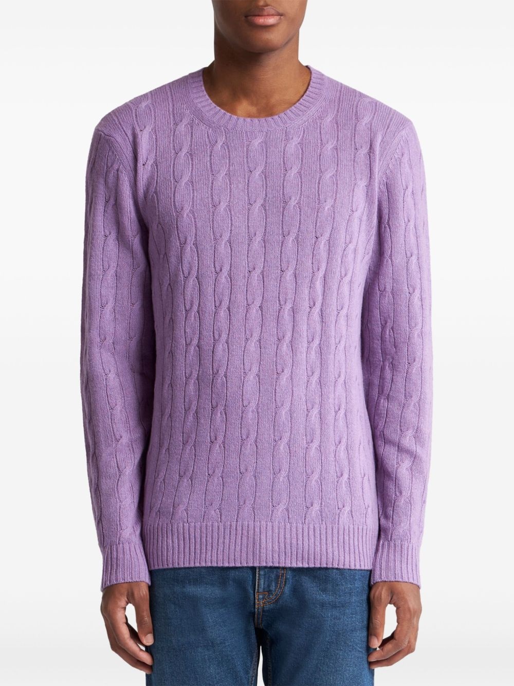 cable-knit cashmere sweater - 2