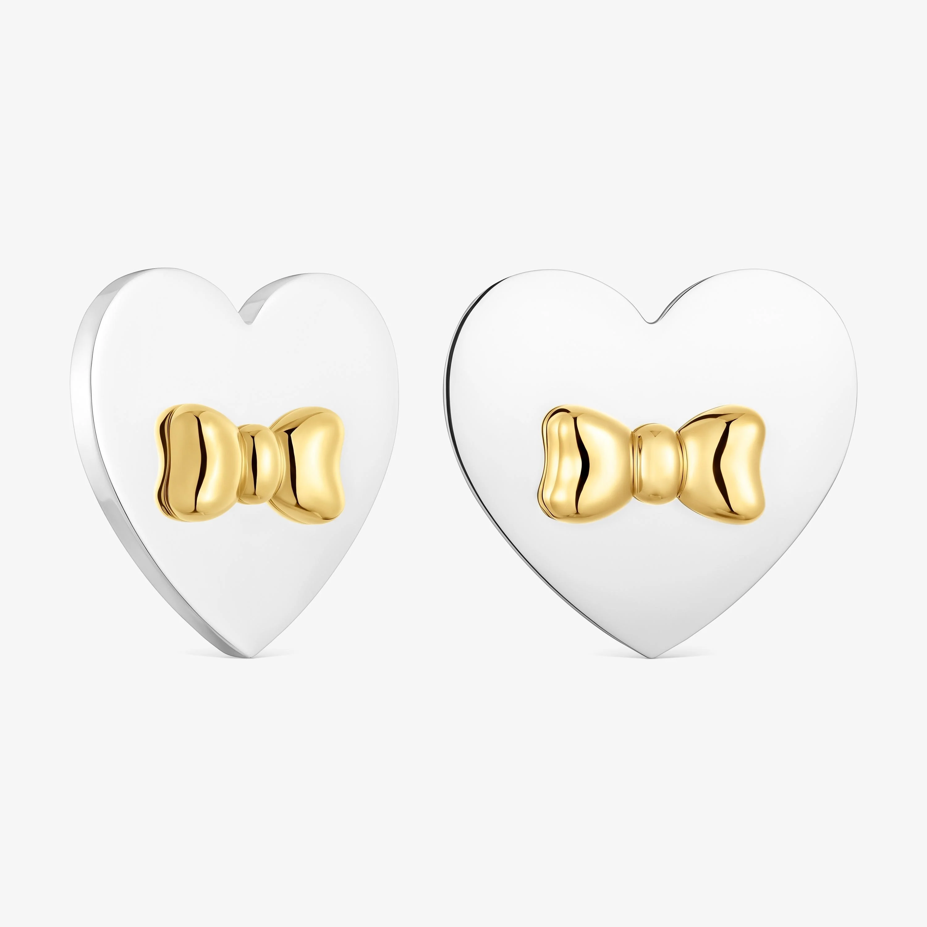 Two-tone bow-motif heart Earrings TOUS Ribbon - 1