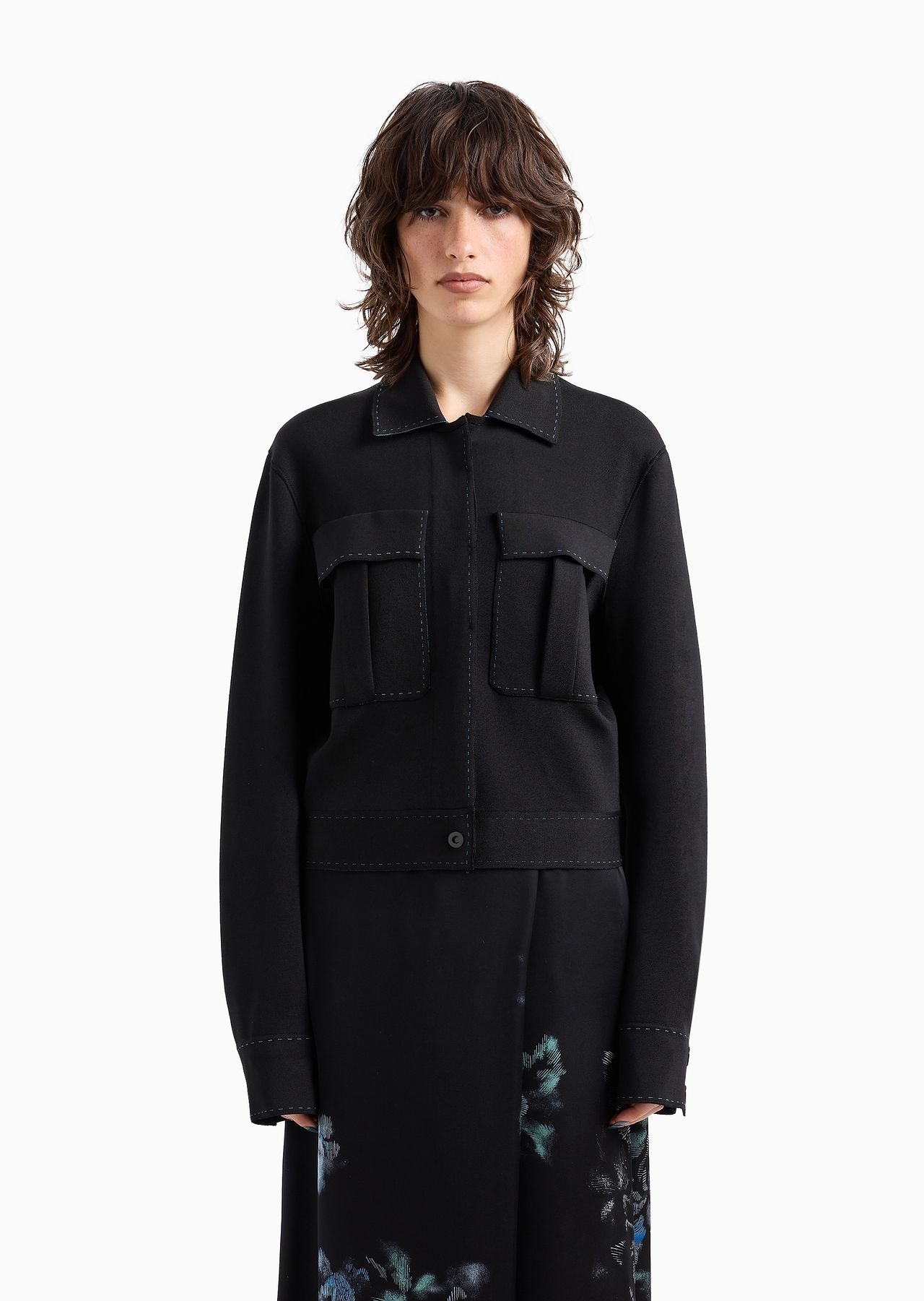 Bonded silk and viscose blouson - 2