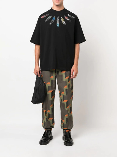 Marcelo Burlon County Of Milan feather-print T-shirt outlook