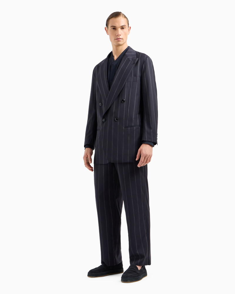 GIORGIO ARMANI HERITAGE LINE DOUBLE-BREASTED PINSTRIPED SUIT IN VIRGIN WOOL outlook
