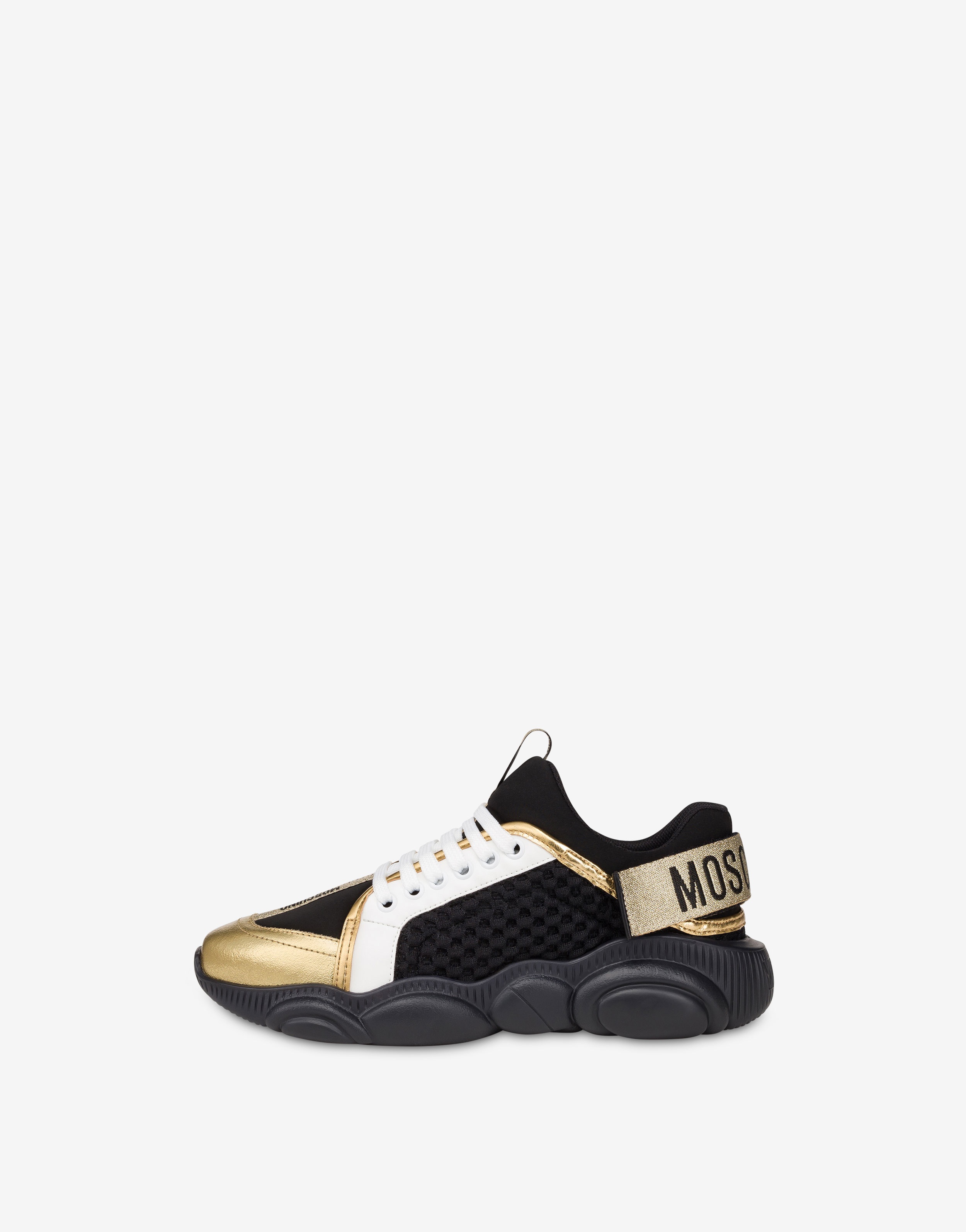 TEDDY SHOES WITH GOLD LOGO TAPE DETAILS - 2