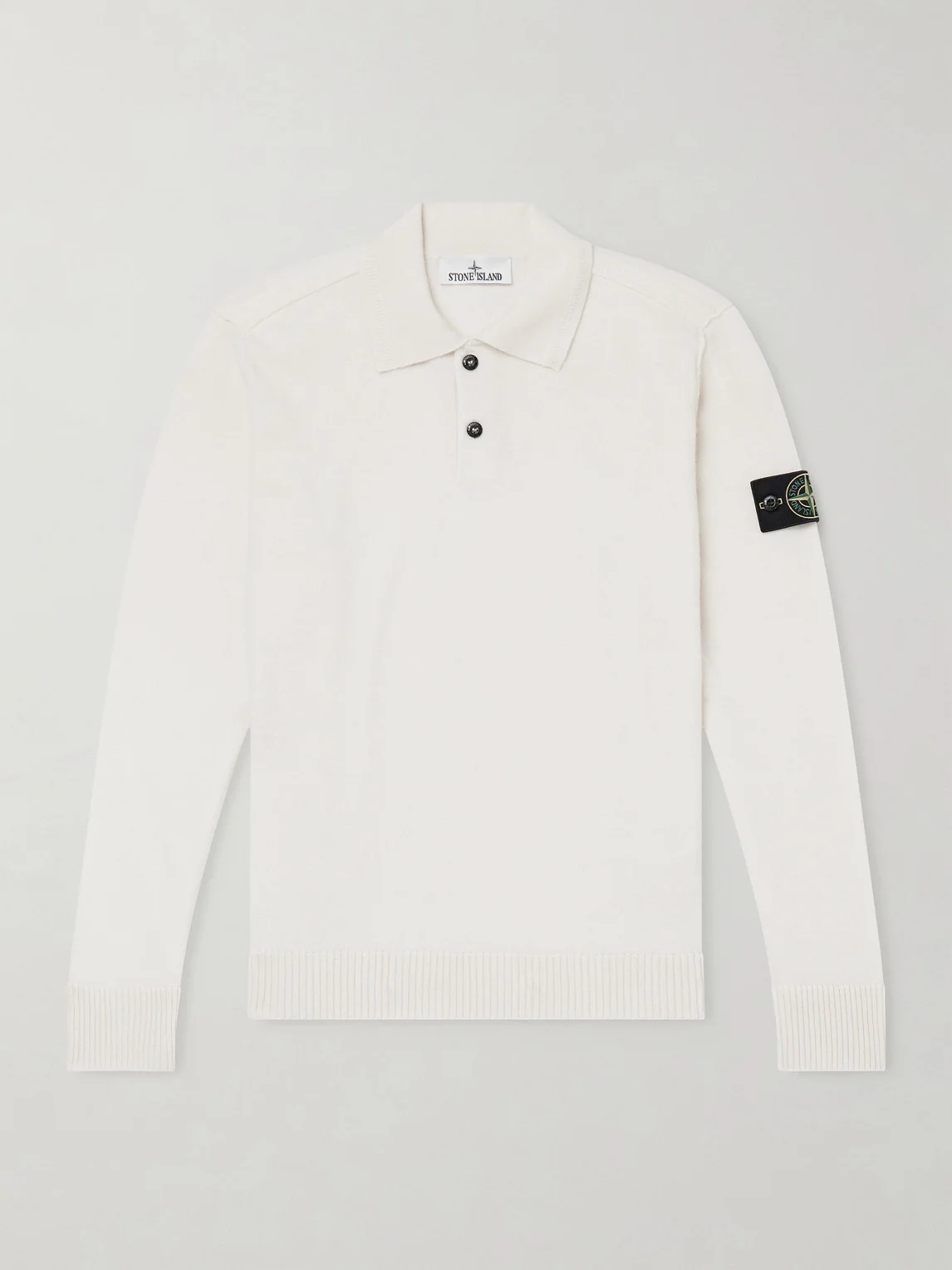 Logo-Appliquéd Virgin Wool Polo Shirt - 1