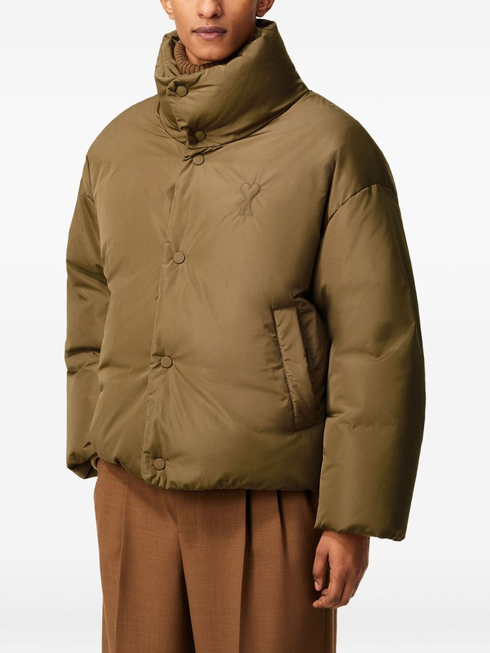 logo-embossed padded jacket - 5