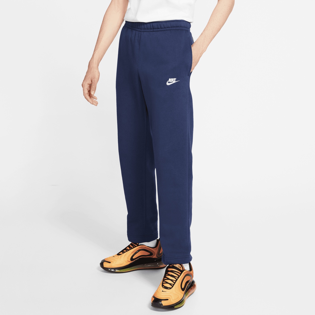 Nike Mens Nike Open Hem Club Pants - 1