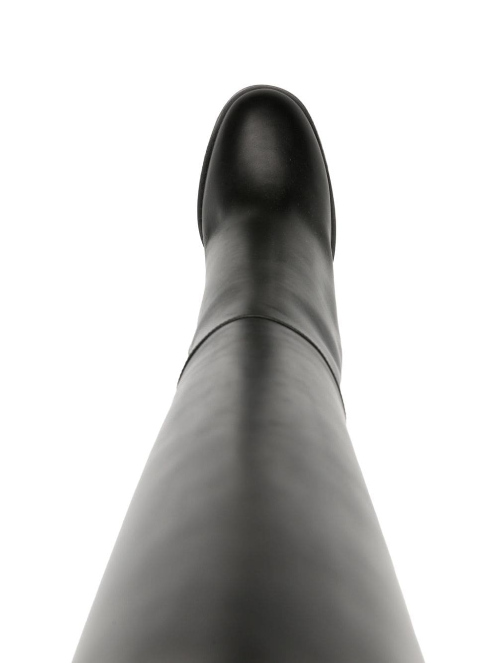 95mm VLogo Signature-plaque leather boots - 4