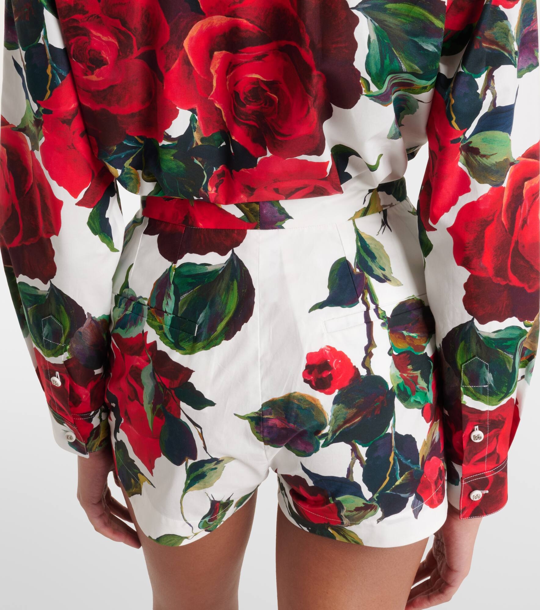 Floral cotton shorts - 5