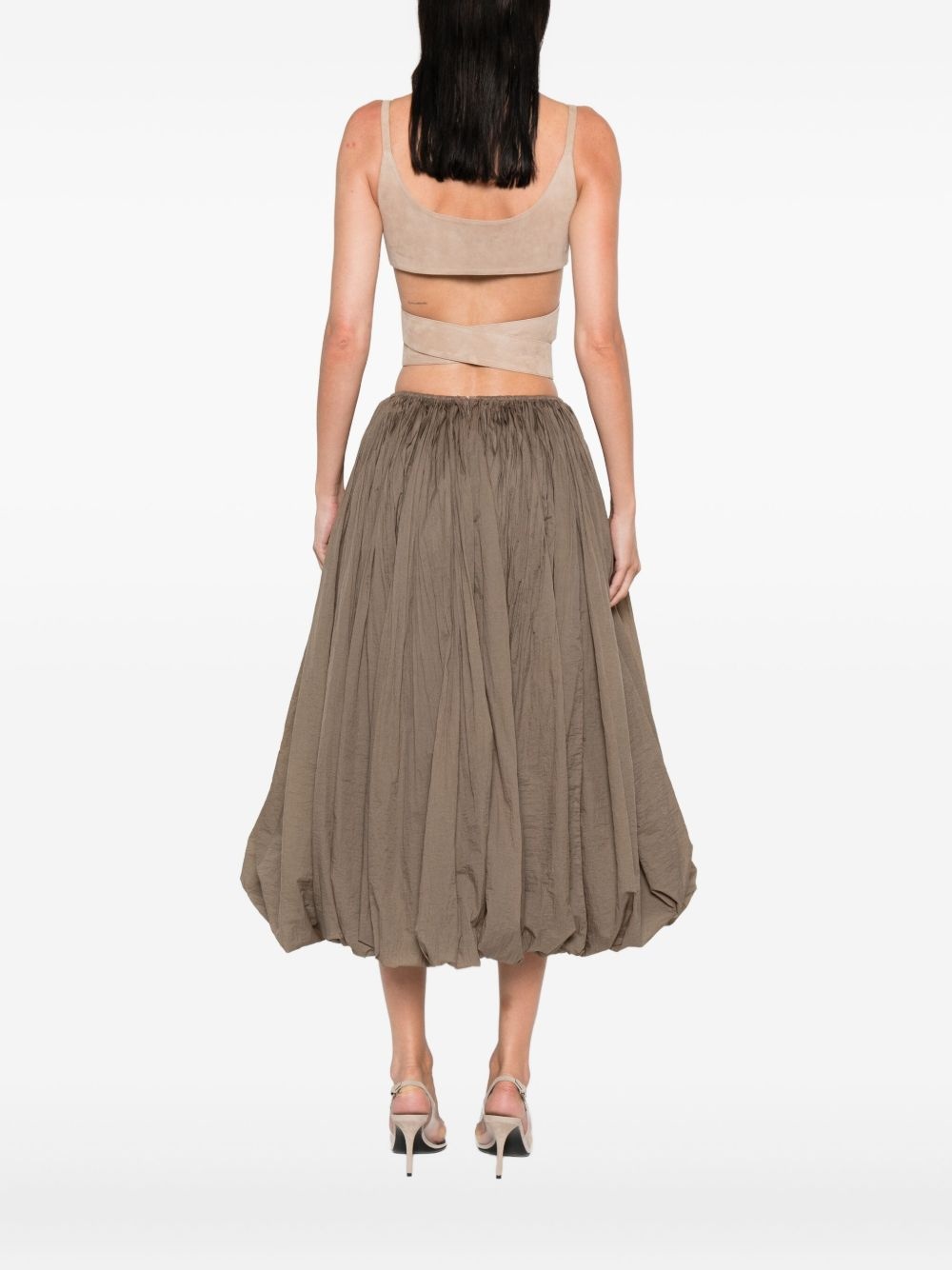 wrap striped cropped top - 4