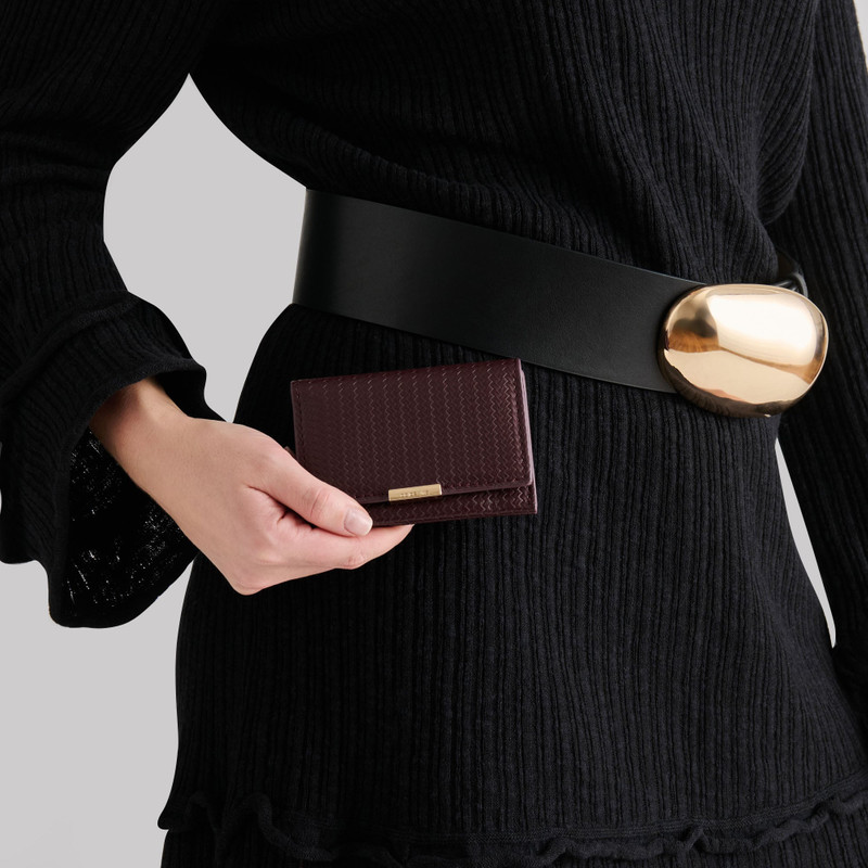 MINI-ME WALLET BURGUNDY WOVEN STELLA 5