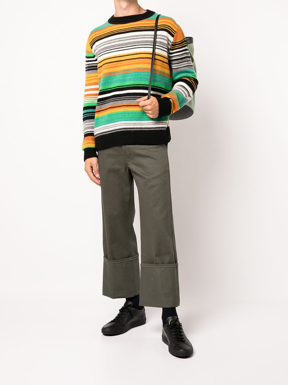 Quarter Stripe knitted crew-neck jumper - 2